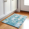 Piper Looms Chantille Stripes ACN1988 Teal Machine Washable Area Rug Scatter Lifestyle Image Feature