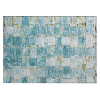 Piper Looms Chantille Stripes ACN1988 Teal Machine Washable Area Rug Scatter Main Image