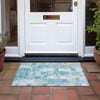 Piper Looms Chantille Stripes ACN1988 Teal Machine Washable Area Rug Scatter Outdoor Lifestyle Image Feature