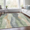 Piper Looms Chantille Waves ACN1989 Aloe Machine Washable Area Rug Lifestyle Image Feature