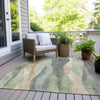 Piper Looms Chantille Waves ACN1989 Aloe Machine Washable Area Rug Outdoor Lifestyle Image Feature