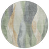 Piper Looms Chantille Waves ACN1989 Aloe Machine Washable Area Rug Round Main Image