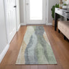 Piper Looms Chantille Waves ACN1989 Aloe Machine Washable Area Rug Runner Lifestyle Image Feature