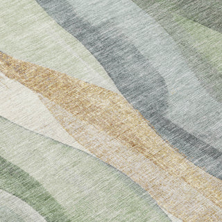Piper Looms Chantille Waves ACN1989 Aloe Machine Washable Area Rug Swatch Image
