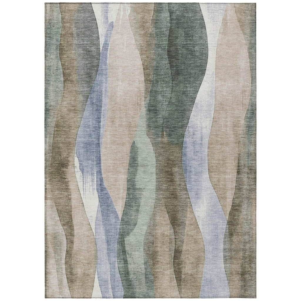 Piper Looms Chantille Waves ACN1989 Beige Machine Washable Area Rug main image