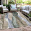 Piper Looms Chantille Waves ACN1989 Beige Machine Washable Area Rug Outdoor Lifestyle Image Feature