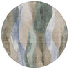 Piper Looms Chantille Waves ACN1989 Beige Machine Washable Area Rug Round Main Image
