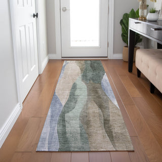 Piper Looms Chantille Waves ACN1989 Beige Machine Washable Area Rug Runner Lifestyle Image Feature