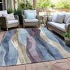 Piper Looms Chantille Waves ACN1989 Denim Machine Washable Area Rug Outdoor Lifestyle Image Feature