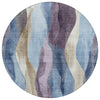 Piper Looms Chantille Waves ACN1989 Denim Machine Washable Area Rug Round Main Image