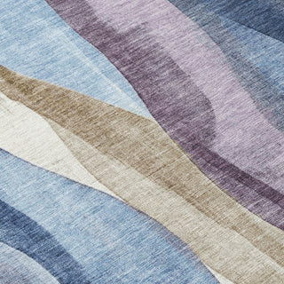 Piper Looms Chantille Waves ACN1989 Denim Machine Washable Area Rug Swatch Image