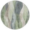 Piper Looms Chantille Waves ACN1989 Fern Machine Washable Area Rug Round Main Image