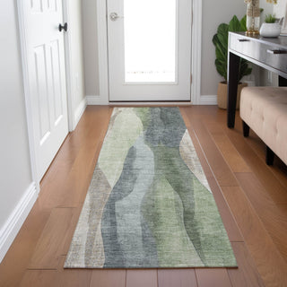 Piper Looms Chantille Waves ACN1989 Fern Machine Washable Area Rug Runner Lifestyle Image Feature