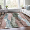 Piper Looms Chantille Waves ACN1989 Salmon Machine Washable Area Rug Lifestyle Image Feature
