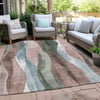 Piper Looms Chantille Waves ACN1989 Salmon Machine Washable Area Rug Outdoor Lifestyle Image Feature