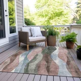 Piper Looms Chantille Waves ACN1989 Salmon Machine Washable Area Rug Outdoor Lifestyle Image Feature