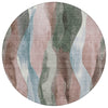 Piper Looms Chantille Waves ACN1989 Salmon Machine Washable Area Rug Round Main Image