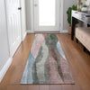 Piper Looms Chantille Waves ACN1989 Salmon Machine Washable Area Rug Runner Lifestyle Image Feature