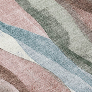 Piper Looms Chantille Waves ACN1989 Salmon Machine Washable Area Rug Swatch Image