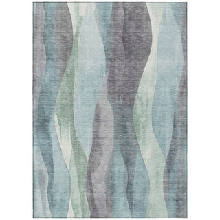 Piper Looms Chantille Waves ACN1989 Teal Machine Washable Area Rug main image