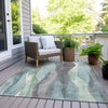 Piper Looms Chantille Waves ACN1989 Teal Machine Washable Area Rug Outdoor Lifestyle Image Feature