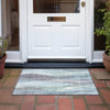 Piper Looms Chantille Waves ACN1989 Teal Machine Washable Area Rug Scatter Outdoor Lifestyle Image Feature