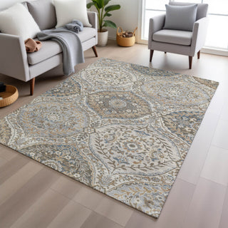 Piper Looms Chantille Panels ACN1990 Beige Machine Washable Area Rug Lifestyle Image Feature