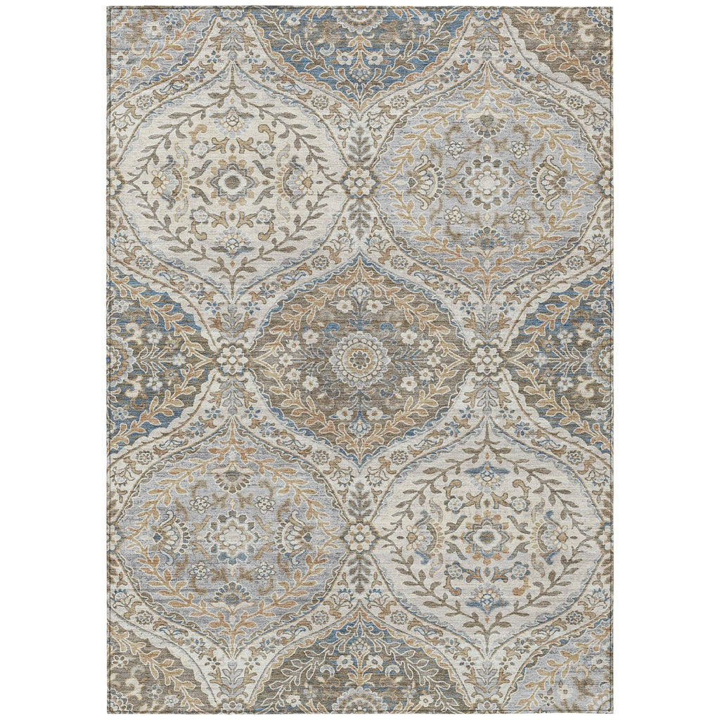 Piper Looms Chantille Panels ACN1990 Beige Machine Washable Area Rug main image