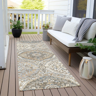 Piper Looms Chantille Panels ACN1990 Beige Machine Washable Area Rug Runner Outdoor Lifestyle Image Feature