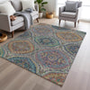 Piper Looms Chantille Panels ACN1990 Blue Machine Washable Area Rug Lifestyle Image Feature