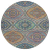 Piper Looms Chantille Panels ACN1990 Blue Machine Washable Area Rug Round Main Image