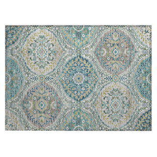 Piper Looms Chantille Panels ACN1990 Teal Machine Washable Area Rug Scatter Main Image