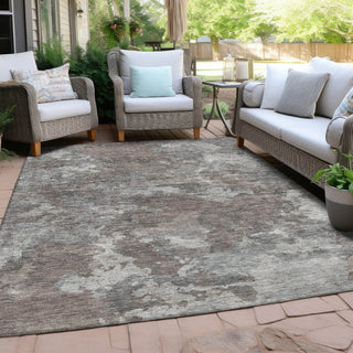 Piper Looms Chantille Abstract ACN1991 Brown Machine Washable Area Rug Outdoor Lifestyle Image Feature