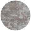 Piper Looms Chantille Abstract ACN1991 Brown Machine Washable Area Rug Round Main Image