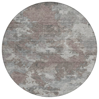 Piper Looms Chantille Abstract ACN1991 Brown Machine Washable Area Rug Round Main Image