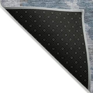 Piper Looms Chantille Abstract ACN1991 Denim Machine Washable Area Rug Backing Image