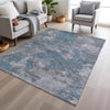 Piper Looms Chantille Abstract ACN1991 Denim Machine Washable Area Rug Lifestyle Image Feature