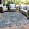 Piper Looms Chantille Abstract ACN1991 Denim Machine Washable Area Rug Outdoor Lifestyle Image Feature