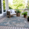 Piper Looms Chantille Abstract ACN1991 Denim Machine Washable Area Rug Outdoor Lifestyle Image Feature