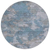 Piper Looms Chantille Abstract ACN1991 Denim Machine Washable Area Rug Round Main Image