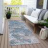 Piper Looms Chantille Abstract ACN1991 Denim Machine Washable Area Rug Runner Outdoor Lifestyle Image Feature