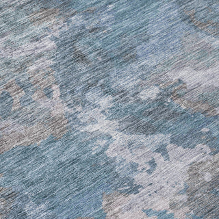 Piper Looms Chantille Abstract ACN1991 Denim Machine Washable Area Rug Swatch Image