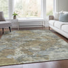 Piper Looms Chantille Abstract ACN1991 Gold Machine Washable Area Rug Lifestyle Image Feature