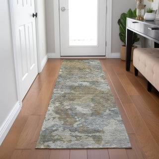 Piper Looms Chantille Abstract ACN1991 Gold Machine Washable Area Rug Runner Lifestyle Image Feature