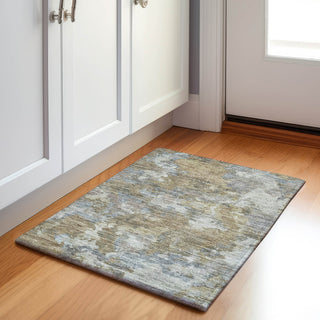 Piper Looms Chantille Abstract ACN1991 Gold Machine Washable Area Rug Scatter Lifestyle Image Feature