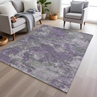 Piper Looms Chantille Abstract ACN1991 Purple Machine Washable Area Rug Lifestyle Image Feature