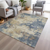 Piper Looms Chantille Abstract ACN1992 Gold Machine Washable Area Rug Lifestyle Image Feature
