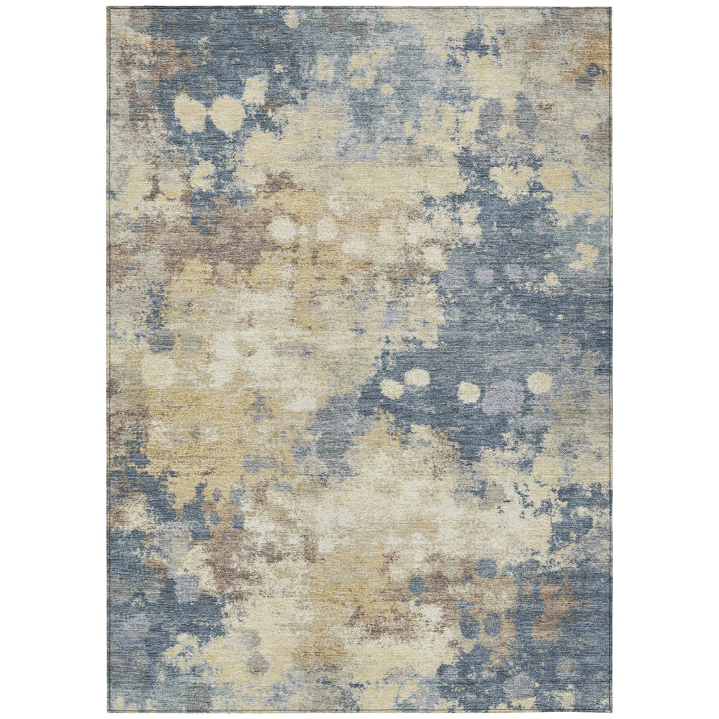 Piper Looms Chantille Abstract ACN1992 Gold Machine Washable Area Rug main image