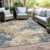 Piper Looms Chantille Abstract ACN1992 Gold Machine Washable Area Rug Outdoor Lifestyle Image Feature
