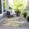 Piper Looms Chantille Abstract ACN1992 Gold Machine Washable Area Rug Outdoor Lifestyle Image Feature